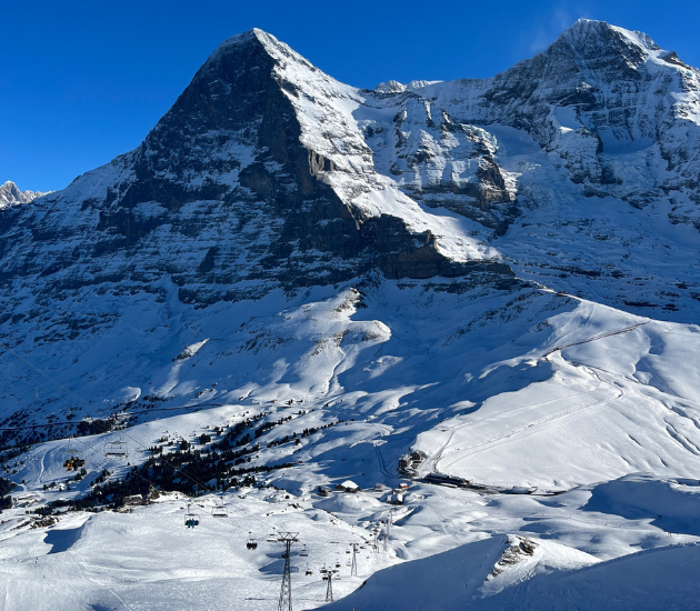 The iconic Eiger North Face in Grindelwald