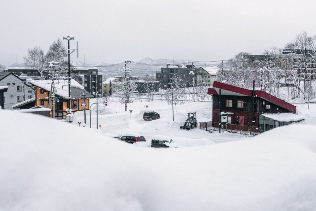 snow covered scenery in Japan